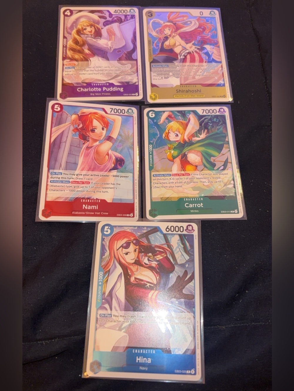 One Piece EB-03 Foil Card Lot of 5